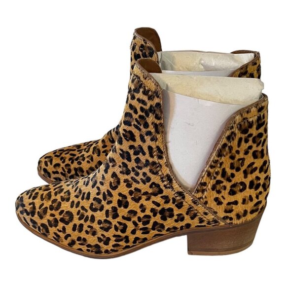 Coconuts By Matisse BECCA Womens Leopard Print Ankle Boots Pull On Size 7M - Picture 1 of 10
